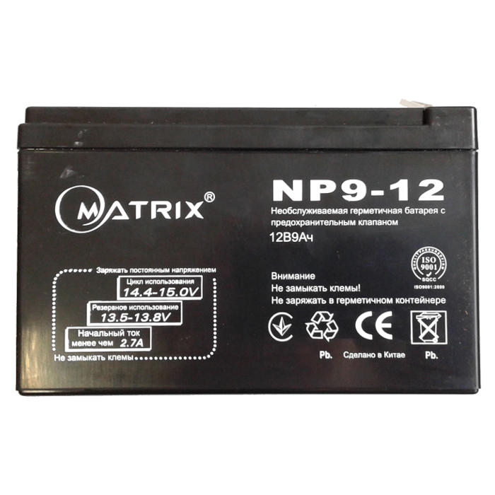 Аккумуляторная батарея MATRIX NP9-12 (12В, 9Ач)