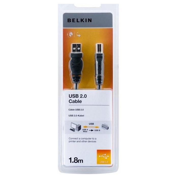 Кабель BELKIN USB2.0 AM/BM 1.8м (F3U154BT1.8M)