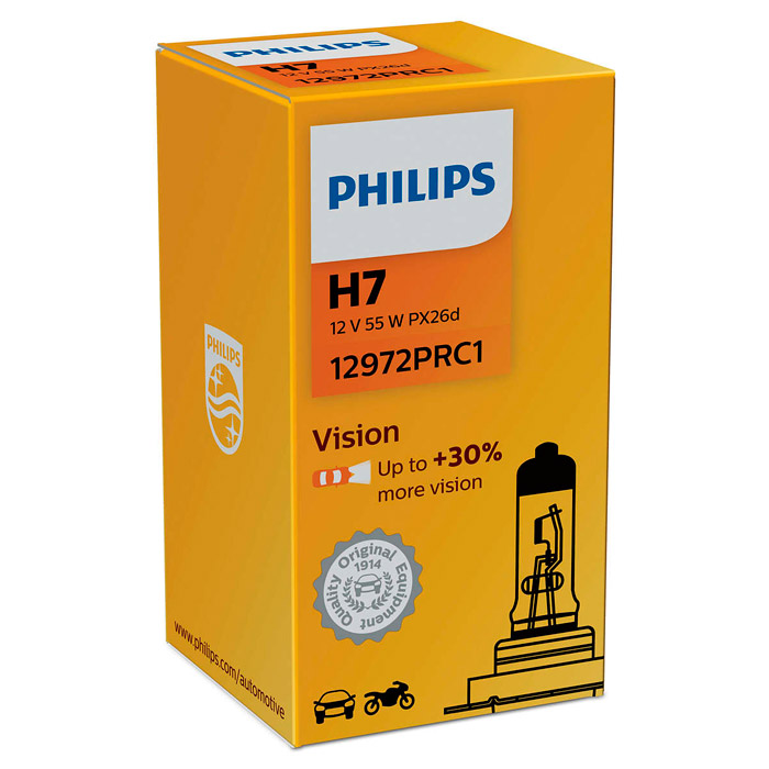 Лампа галогенова PHILIPS Vision H7 1шт (12972PRC1)