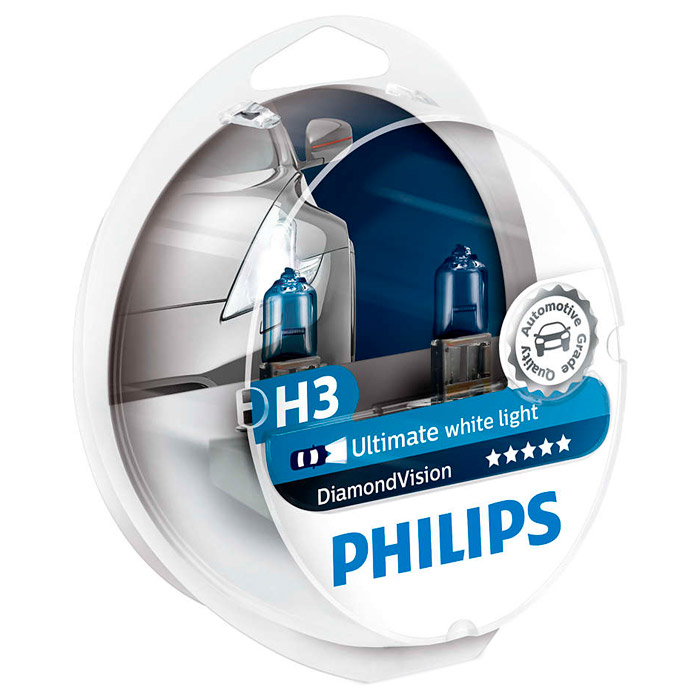 Лампа галогенова PHILIPS DiamondVision H3 2шт (12336DVS2)