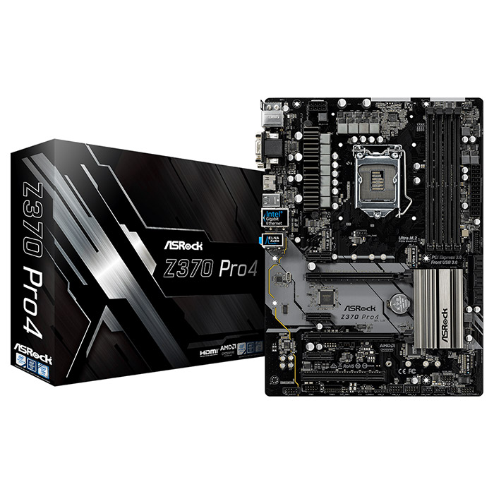 Материнська плата ASROCK Z370 Pro4