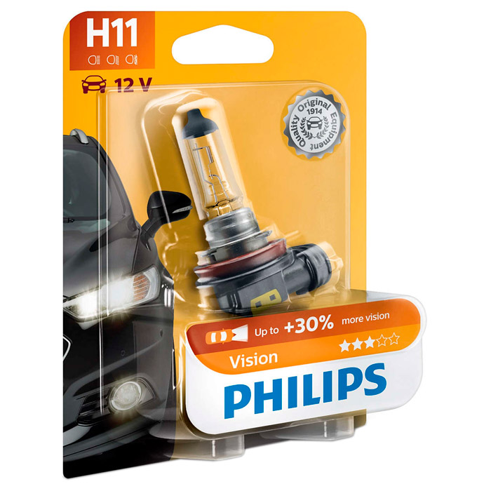 Лампа галогенова PHILIPS Vision H11 1шт (12362PRB1)
