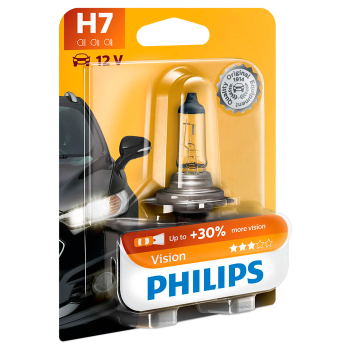 Лампа галогенная PHILIPS Vision H7 1шт (12972PRB1)