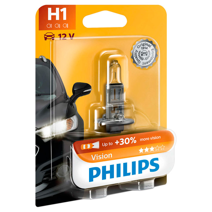 Лампа галогенова PHILIPS Vision H1 1шт (12258PRB1)