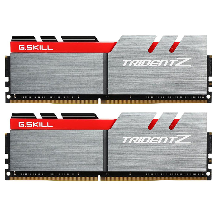 Модуль пам'яті G.SKILL Trident Z Silver/Red DDR4 2800MHz 16GB Kit 2x8GB (F4-2800C15D-16GTZB)