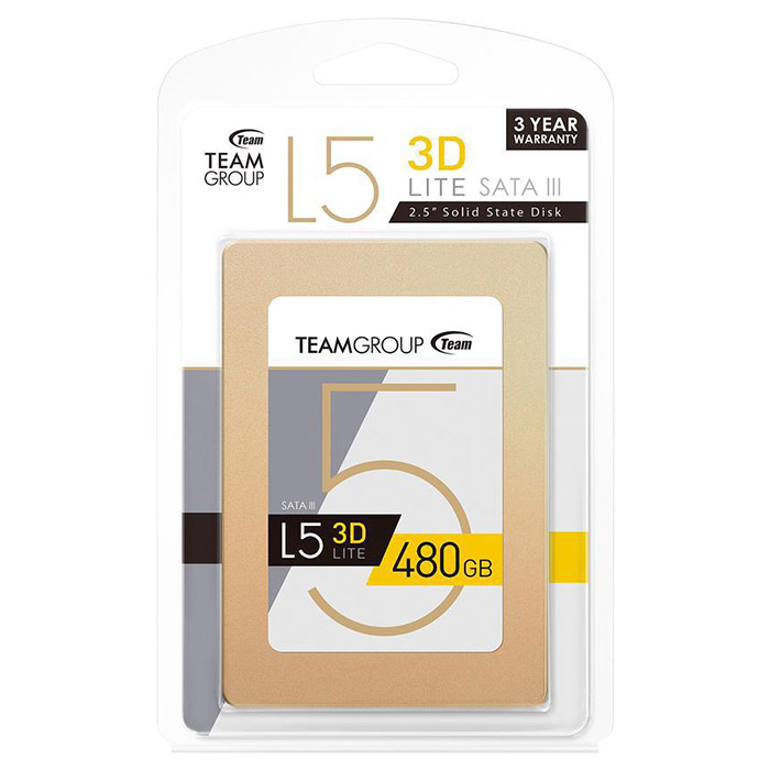 SSD диск TEAM L5 Lite 3D 480GB 2.5" SATA (T253TD480G3C101)