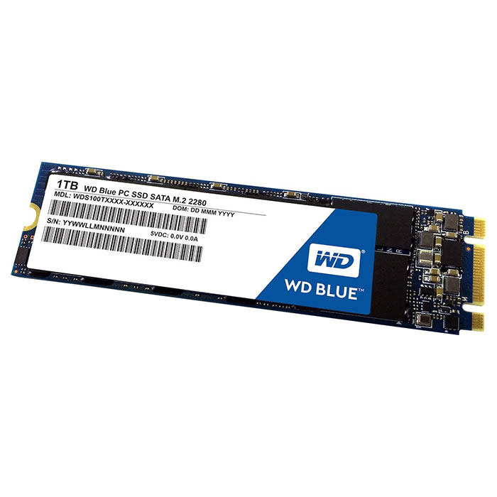 SSD диск WD Blue 1TB M.2 SATA (WDS100T2B0B)