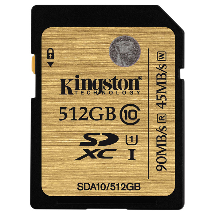 Карта памяти KINGSTON SDXC 512GB UHS-I Class 10 (SDA10/512GB)