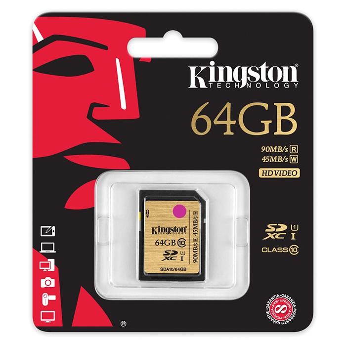 Карта пам'яті KINGSTON SDXC Ultimate 64GB UHS-I Class 10 (SDA10/64GB)