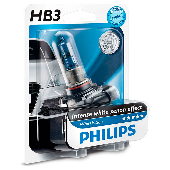Лампа галогенова PHILIPS WhiteVision HB3 1шт (9005WHVB1)