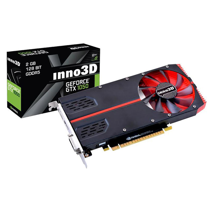 Відеокарта INNO3D GeForce GTX 1050 2GB GDDR5 128-bit 1-slot Edition (N10502-1SDV-E5CM)