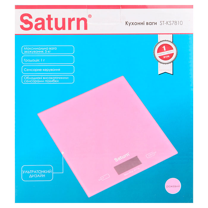 Кухонные весы SATURN ST-KS7810 Pink
