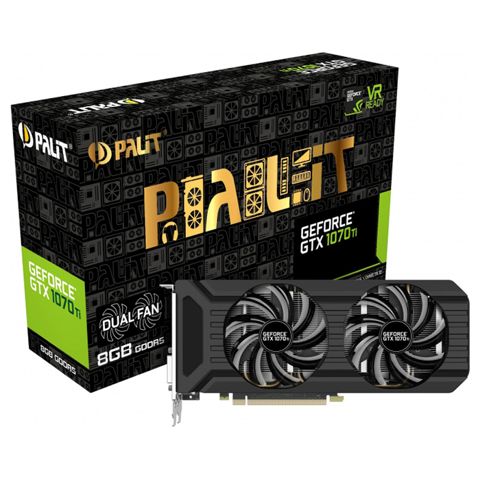 Відеокарта PALIT GeForce GTX 1070 Ti 8GB GDDR5 256-bit Dual (NE5107T015P2-1043D)