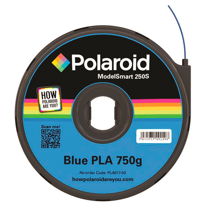 Пластик (філамент) для 3D принтера POLAROID PLA 1.75mm Blue (3D-FL-PL-6017-00)