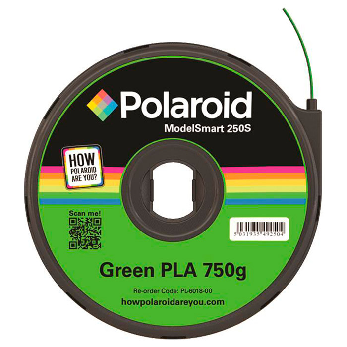 Пластик (філамент) для 3D принтера POLAROID PLA 1.75mm Green (3D-FL-PL-6018-00)