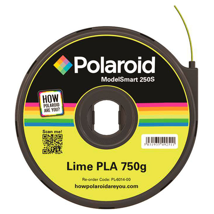 Пластик (філамент) для 3D принтера POLAROID PLA 1.75mm Lime (3D-FL-PL-6014-00)