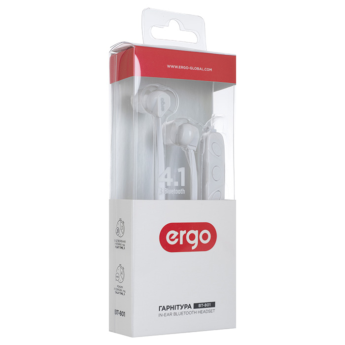 Навушники ERGO BT-801 White