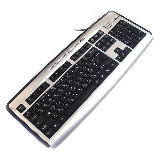 Клавiатура A4-TECH KL-23 USB Slim Silver/Black