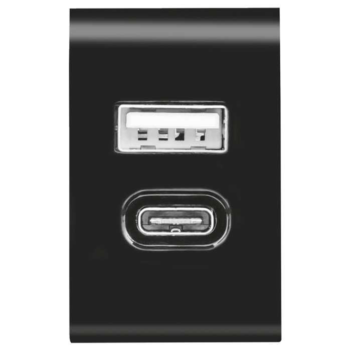 Зарядное устройство TRUST Urban Smart Wall Charger 1xUSB-C, 1xUSB-A Black (21589)