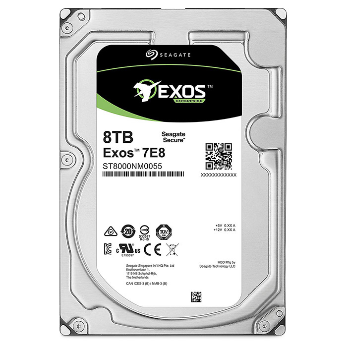 Жорсткий диск 3.5" SEAGATE Exos 7E8 8TB SATA/128MB (ST8000NM0055)