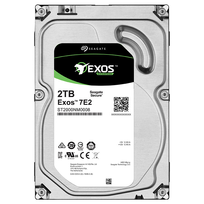 Жорсткий диск 3.5" SEAGATE Exos 7E2 2TB SATA/128MB (ST2000NM0008)