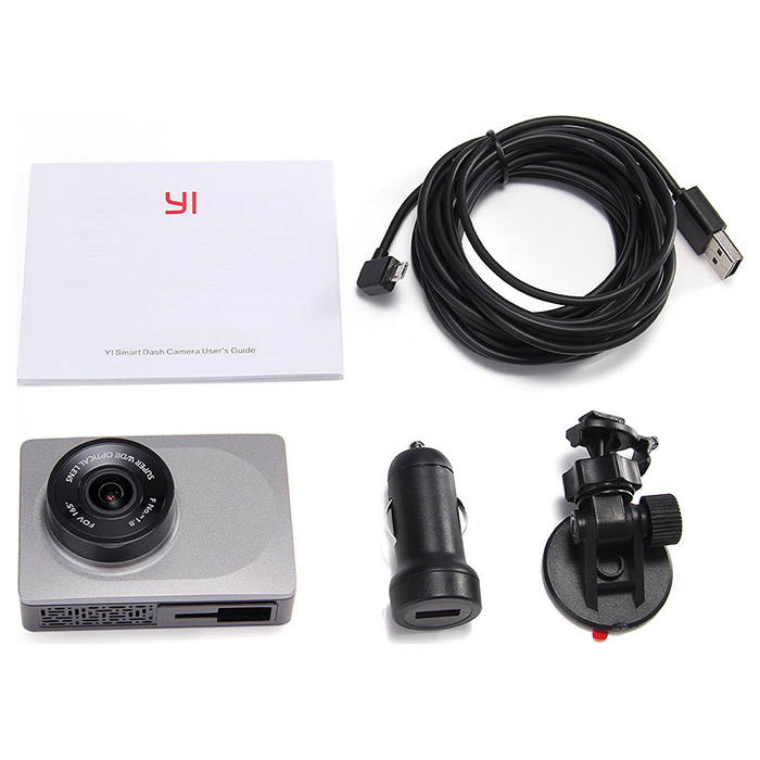 Автомобільний відеореєстратор XIAOMI YI Car DVR 1080p Wi-Fi International Edition Gray (YI-89006)