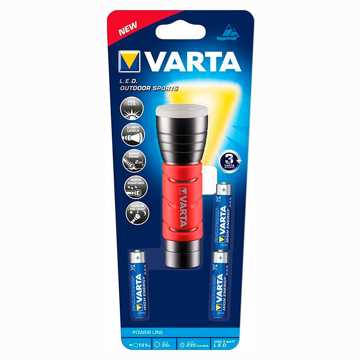 Фонарь VARTA LED Outdoor Sports Flashlight 3AAA (17627 101 421)