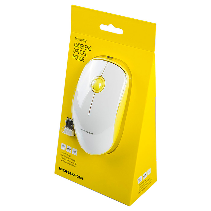 Мышь MODECOM MC-WM112 White/Yellow (M-MC-WM112-290)