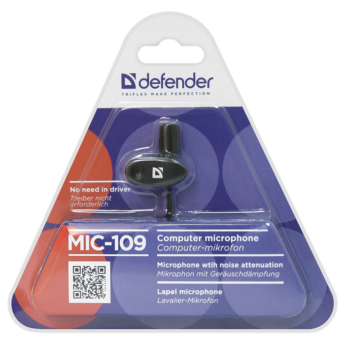 Мікрофон петличний DEFENDER MIC-109 (64109)