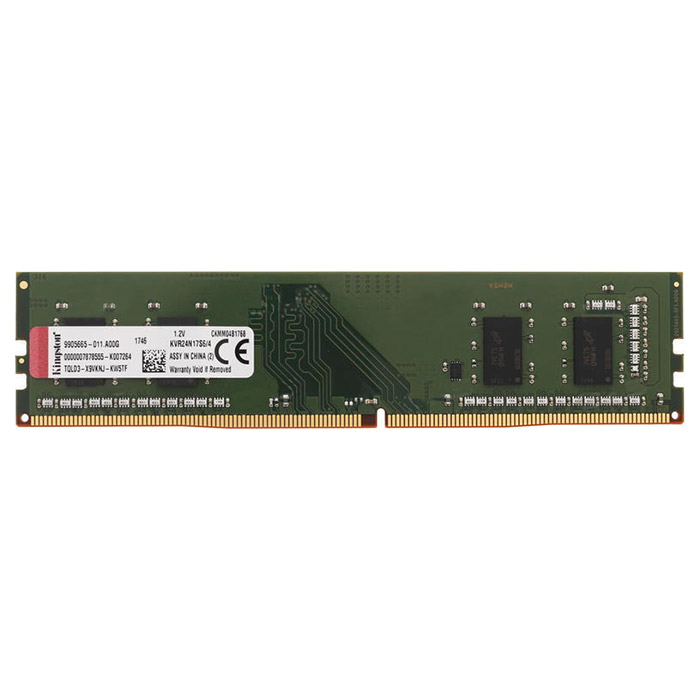 Модуль памяти KINGSTON KVR ValueRAM DDR4 2400MHz 4GB (KVR24N17S6/4)