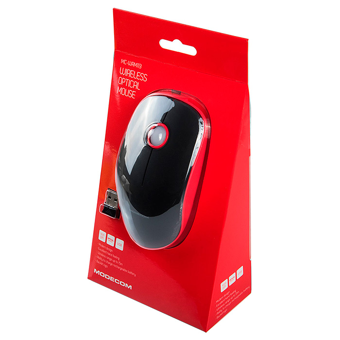 Мышь MODECOM MC-WRM113 Black/Red (M-MC-WRM113-150)