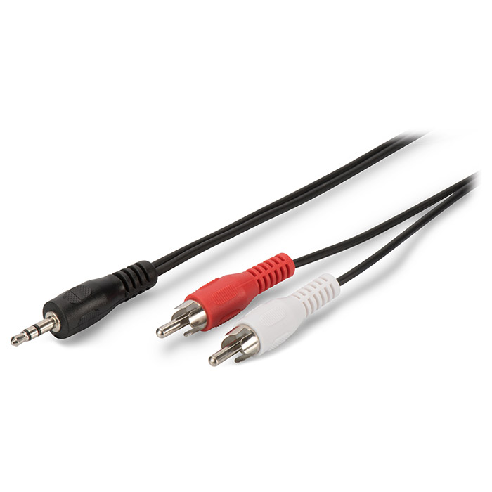 Кабель ASSMANN mini-jack 3.5 мм - 2RCA 1.5м Black (AK-510300-015-S)