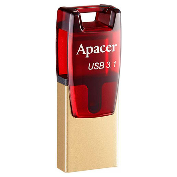 Флэшка APACER AH180 64GB USB+Type-C3.2 (AP64GAH180R-1)