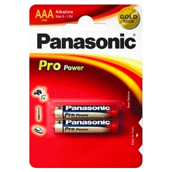 Батарейка PANASONIC Pro Power AAA 2шт/уп (LR03XEG/2BPU)