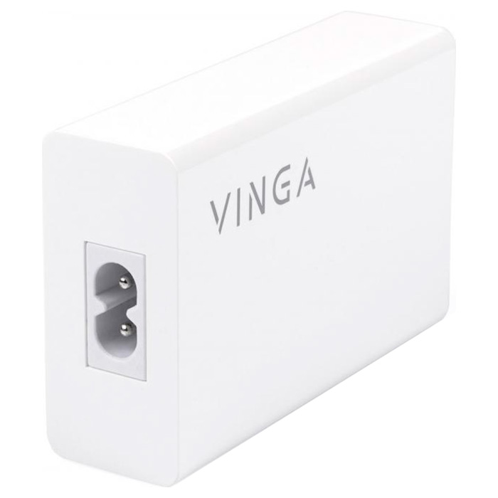 Зарядний пристрій VINGA 5xUSB-A Smart Charge + QC3.0 White (M044)