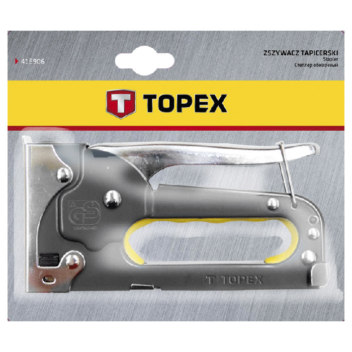 Степлер строительный TOPEX для скоб тип J, 6-8 мм (41E903)