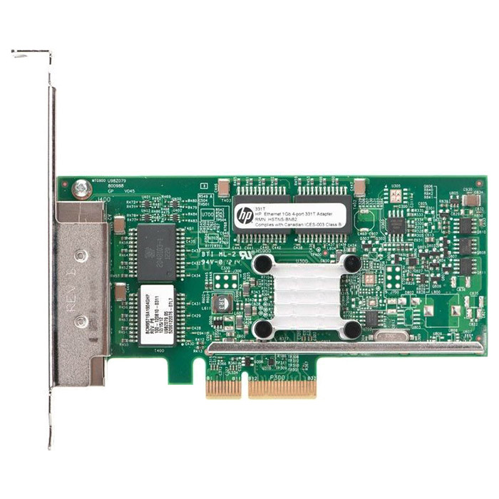 Мережева карта HPE 331T 4x1G Ethernet, PCI Express x4 (647594-B21)