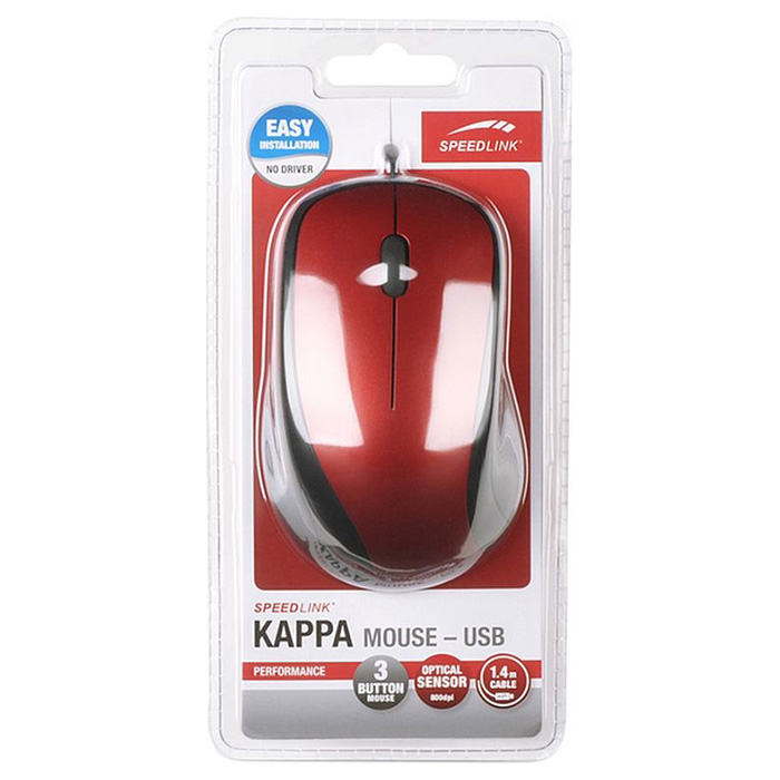 Мышь SPEEDLINK Kappa Red (SL-610011-RD)