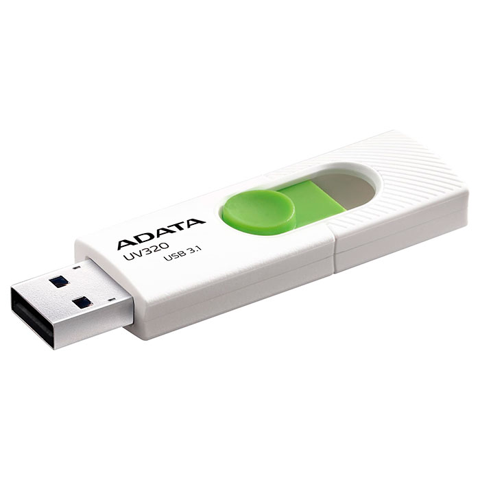 Флешка ADATA UV320 32GB White/Green (AUV320-32G-RWHGN)