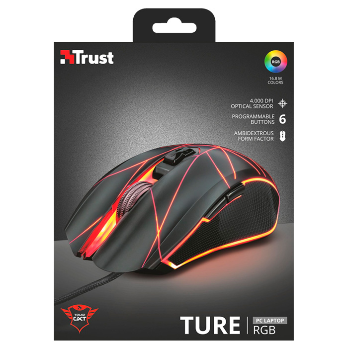 Миша ігрова TRUST Gaming GXT 160 Ture Black (22332)