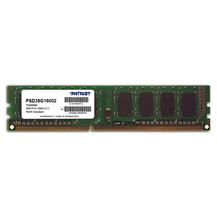 Модуль пам'яті PATRIOT Signature Line DDR3 1600MHz 8GB (PSD38G16002)