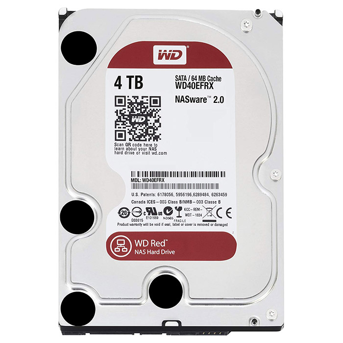 Жорсткий диск 3.5" WD Red 4TB SATA/64MB/IntelliPower (WD40EFRX)