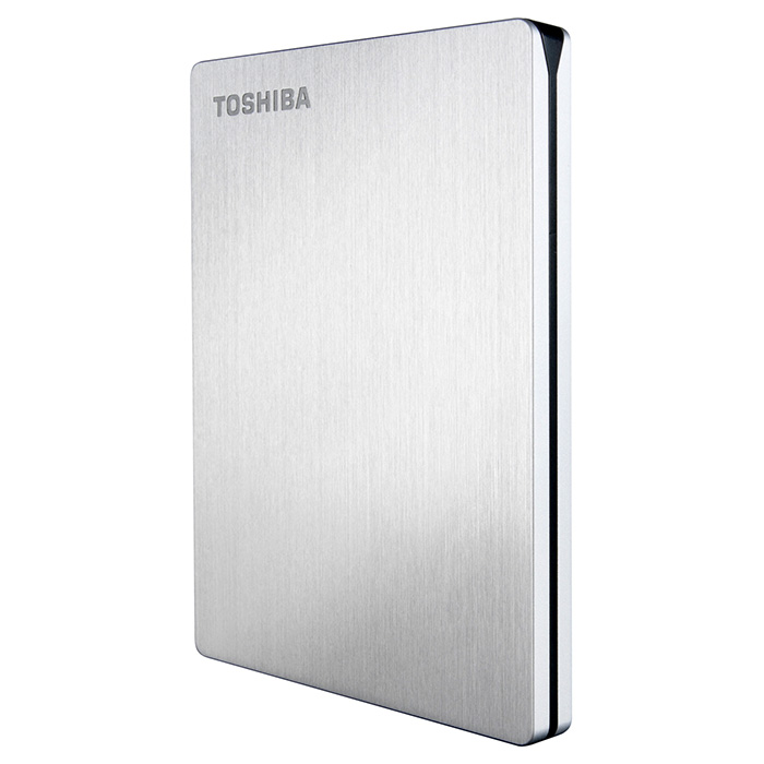 Зовнішній портативний вінчестер 2.5" TOSHIBA Canvio Slim 500GB USB/Silver (HDTD205ES3DA)