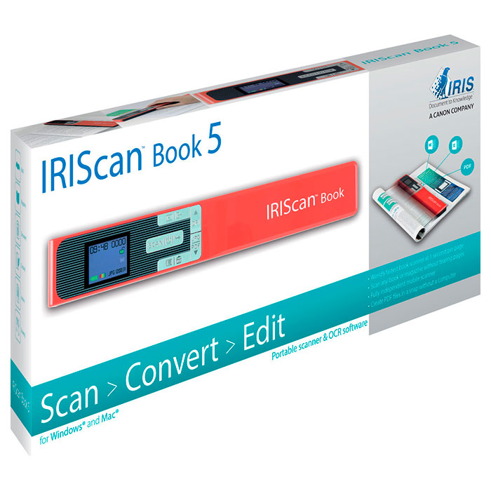 Сканер портативный IRIS IRIScan Book 5 Red