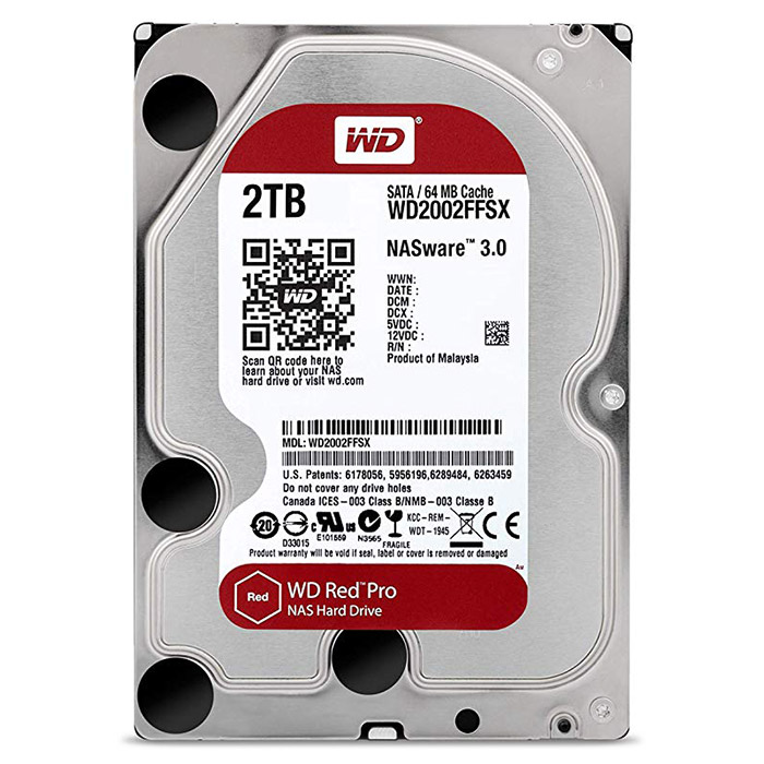 Жёсткий диск 3.5" WD Red Pro 2TB SATA/64MB (WD2002FFSX)