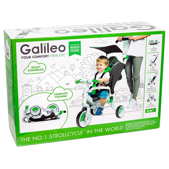 Трёхколесный велосипед GALILEO Strollcycle Green (G-1001-G)