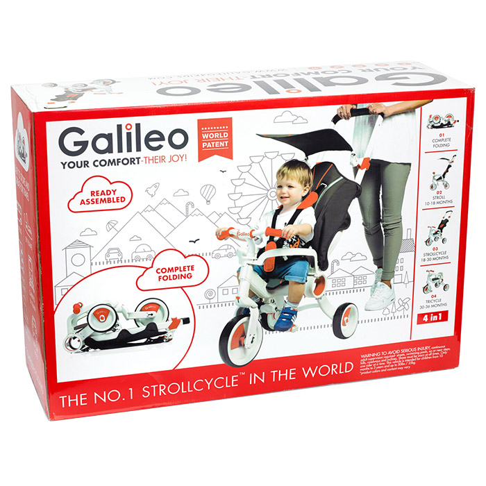 Трёхколесный велосипед GALILEO Strollcycle Red (G-1001-R)
