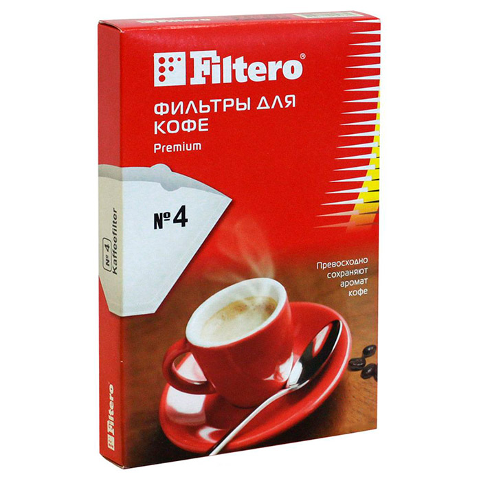 Набор фильтров для кофеварок FILTERO Premium №4