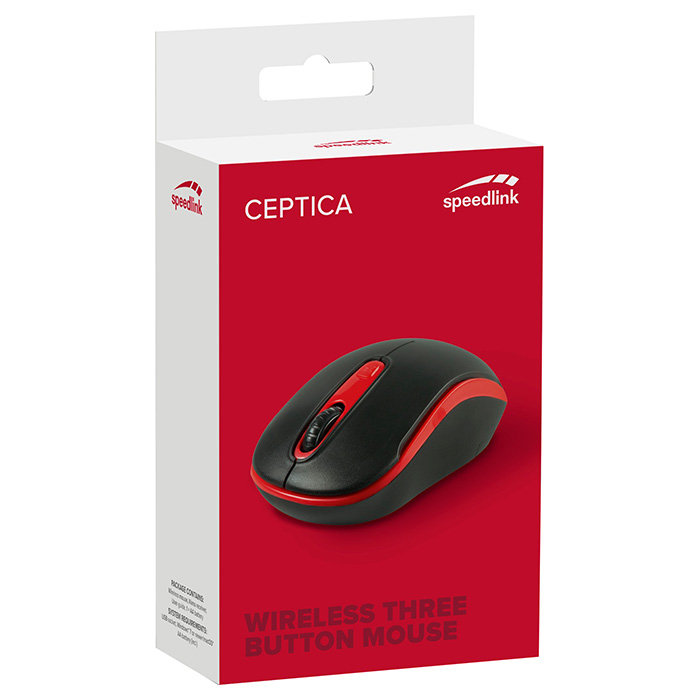 Мышь SPEEDLINK Ceptica Black/Red (SL-630013-BKRD)