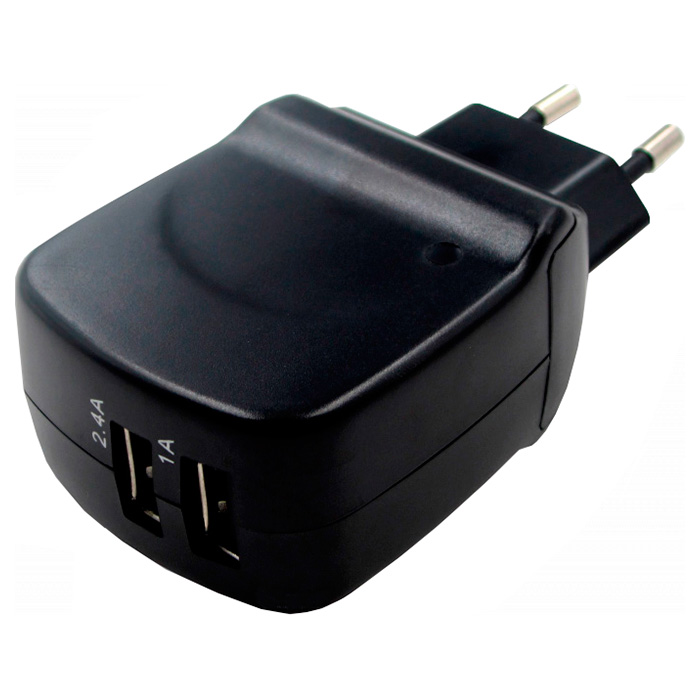 Зарядное устройство MINIBATT 2xUSB-A, 2.4A Black